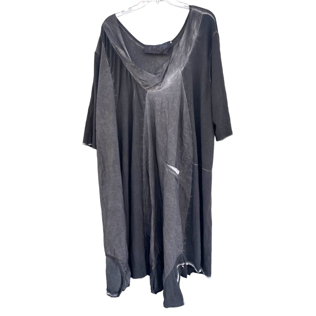 Barbara Speer Women's 2xl Black Asymmetric Tunic Xl Oversized